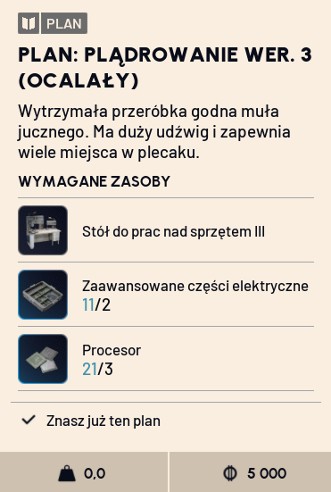 Blueprint Ocalały Looting Mk.3 Survivor schemat Arc Raiders